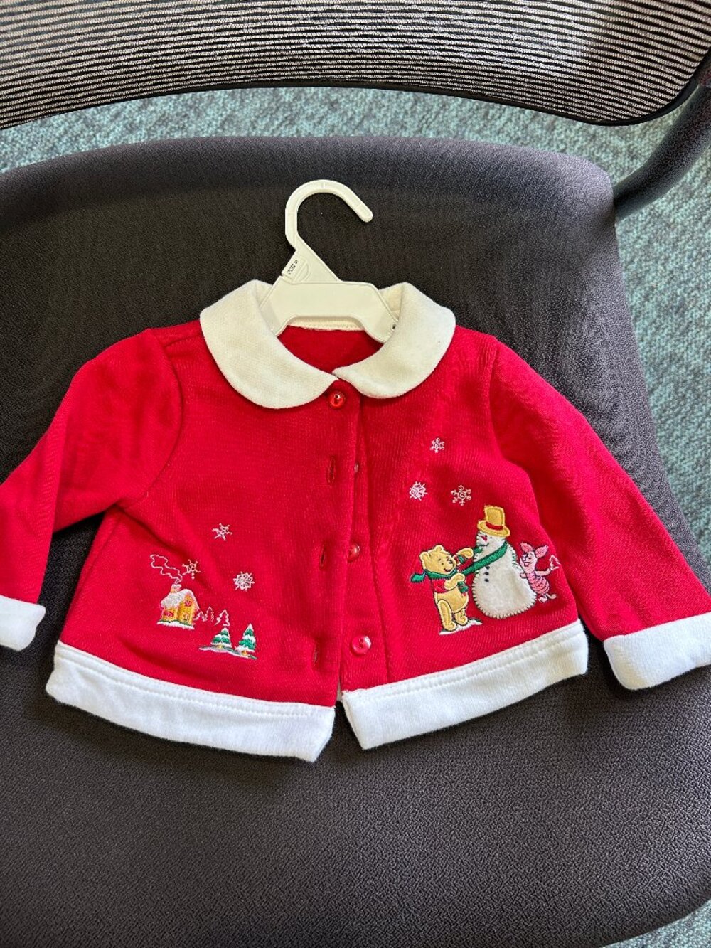 Red Pooh Christmas Sweater Jacket